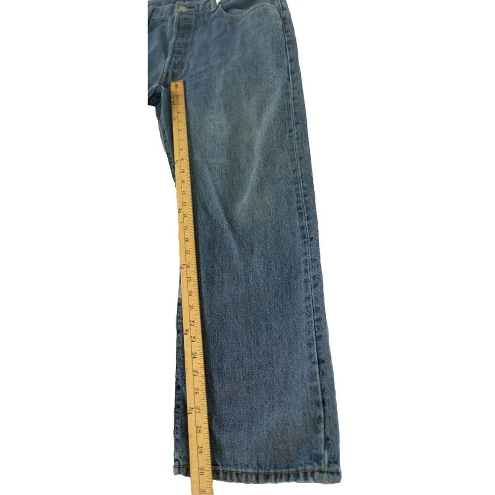 Levi’s 501 Jeans Mens 38x30 Button Fly Straight Leg Medium Wash Classic Denim
